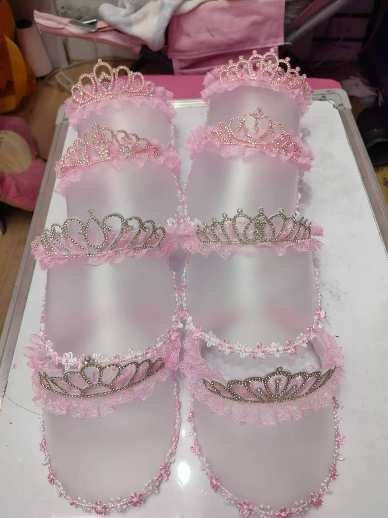 Children's sun hats, girls' hats, spring and summer sun hats, princess crowns, headbands, open-top sun hats, crowns