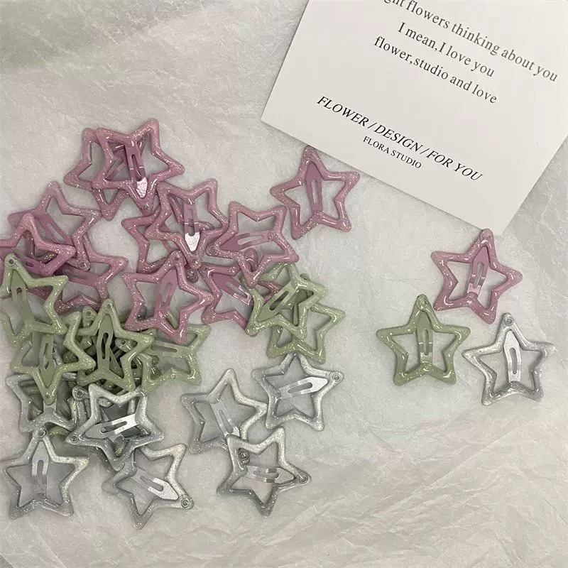 Dopamine macaron BB clip, ins style, Japanese and Korean cute hair clip, bangs clip, side clip, broken hair clip, hair clip, hair accessory, multiple colors to choose from, Nini accessory, star water drop clip, women's headwear, headwear, headwear detail image 3