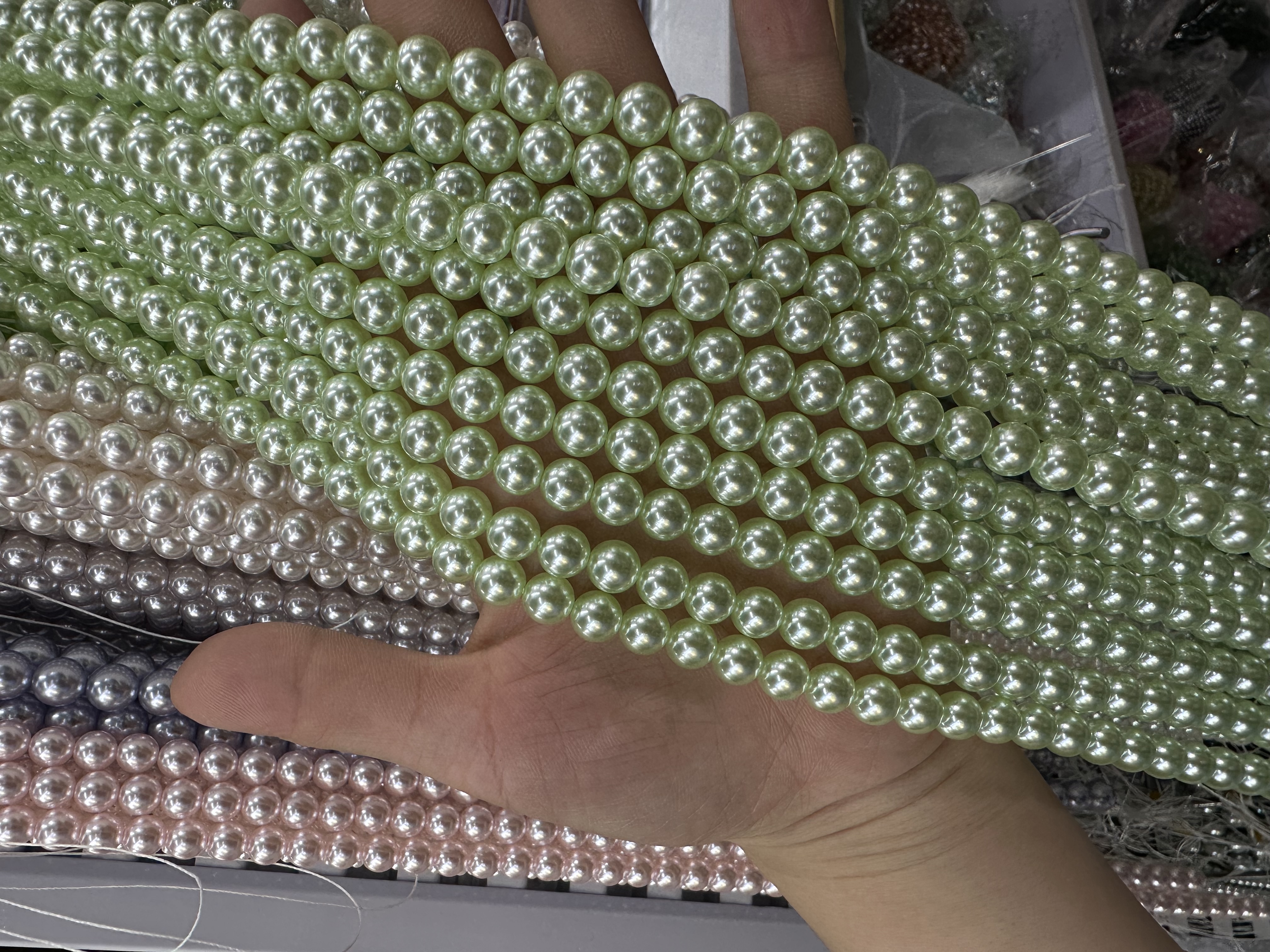 琉璃珠散珠 烤漆珠 手工DIY首饰材料 散珠批发 珠宝配饰 琉璃珠手链材料详情图2