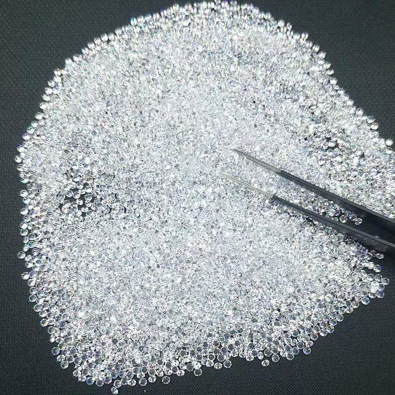 0.7-3.0mm round white zircon rough stone DIY diamond touch-up, small small diamond ring, stud earrings, jewelry accessories, loose diamonds, white rhinestone nail art, soft clay diamond ball, white rhinestone nail art detail image 3