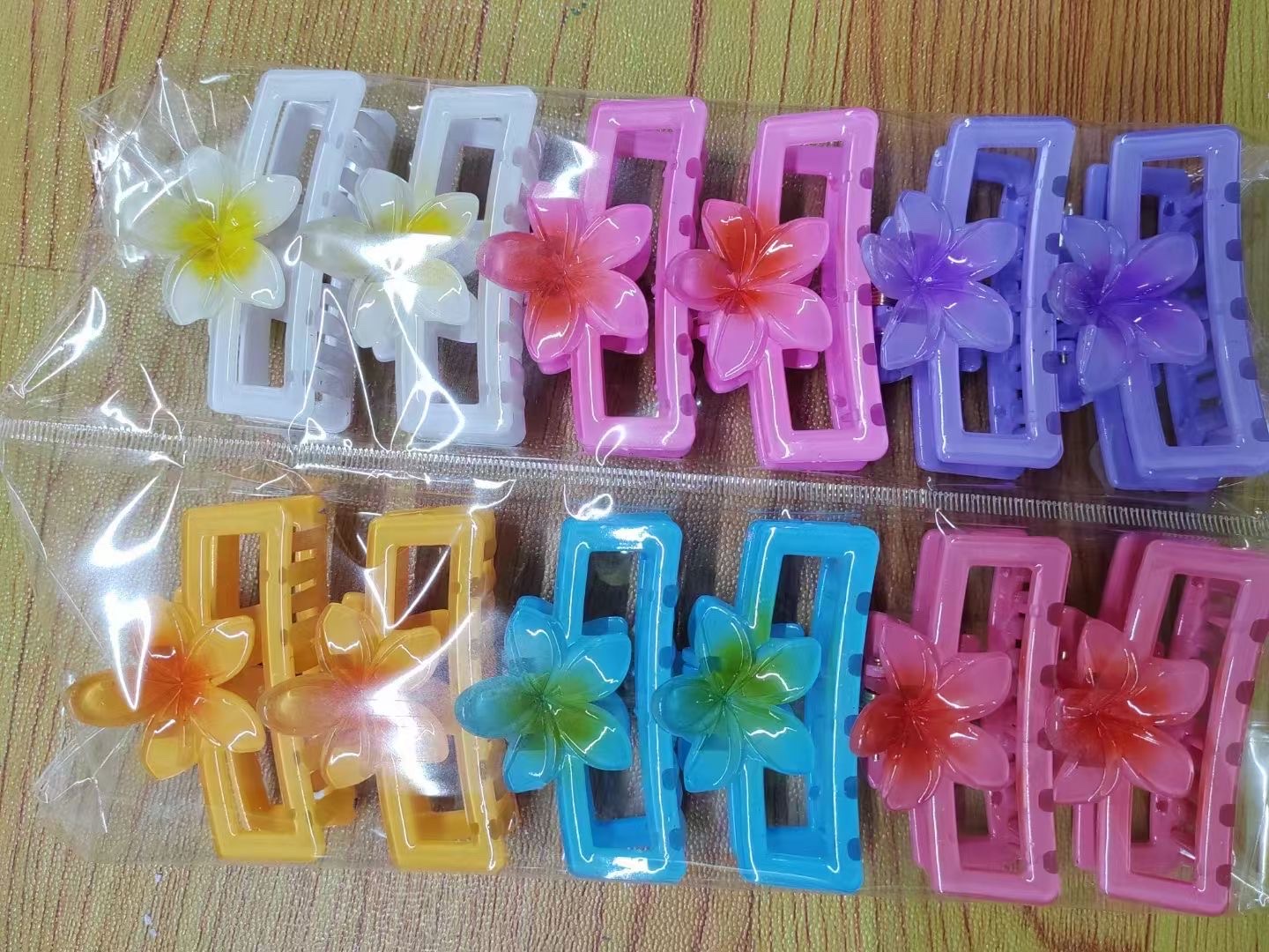 米咖色鸡蛋花 流行饰品磨砂鲨鱼夹 秋冬韩系新款妮妮饰品女性饰品头饰 莫兰迪色 头饰详情图6