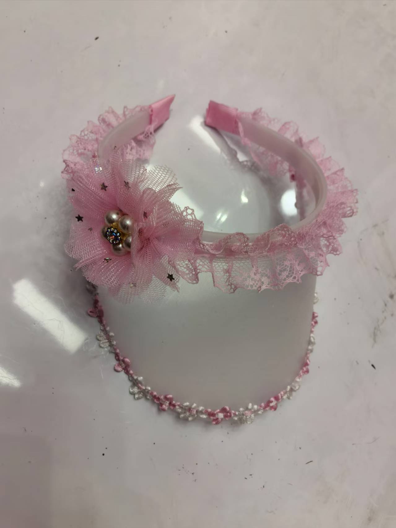 Children's sun hats, girls' hats, spring and summer sun hats, princess crowns, headbands, open-top sun hats, crowns detail image 5