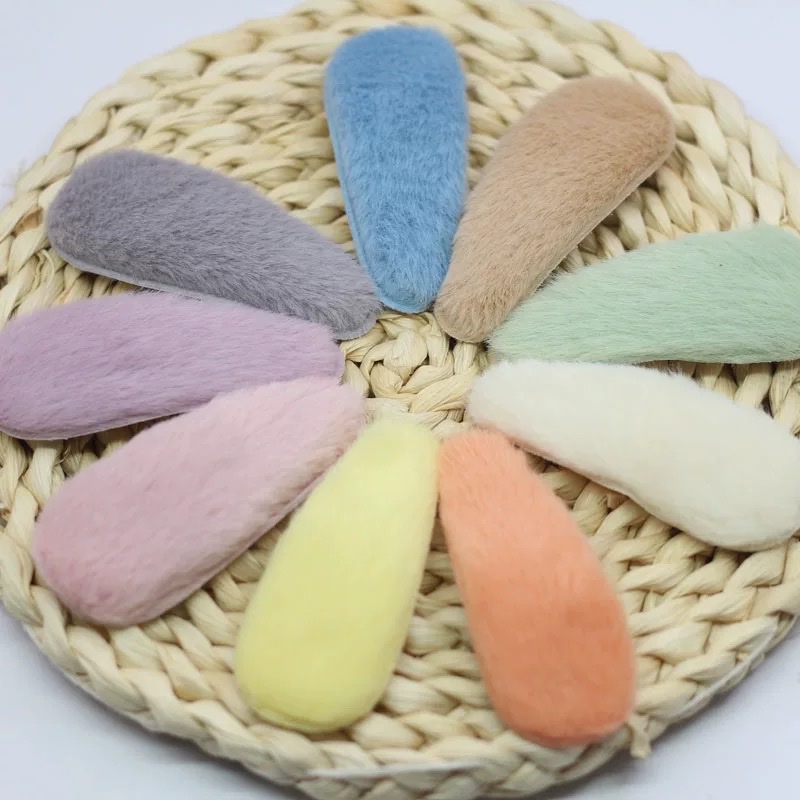 Autumn and winter plush BB clips, ins style, cute Japanese and Korean hair clips, bangs clips, side clips, broken hair clips, hair clips, hair accessories in multiple colors to choose from, Nini accessories, water drop clips, women's headwear Specification image