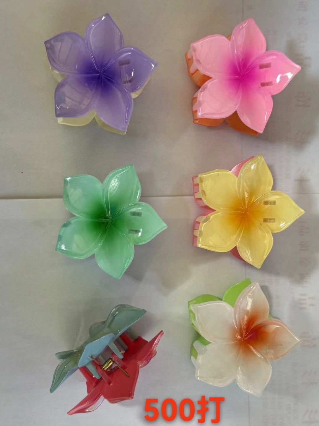 米咖色鸡蛋花 流行饰品磨砂鲨鱼夹 秋冬韩系新款妮妮饰品女性饰品头饰 莫兰迪色 头饰详情图4