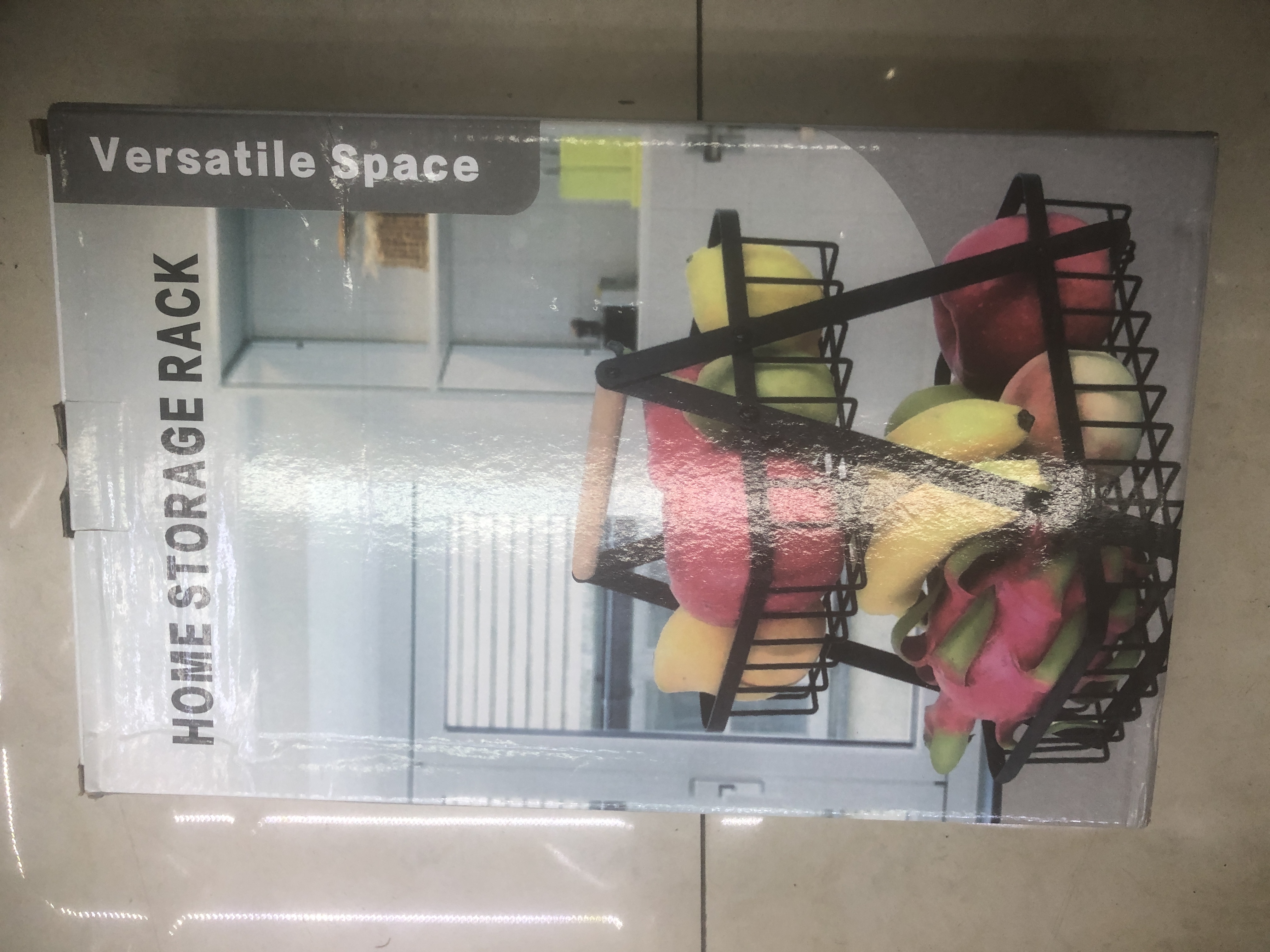 批发亚马逊北欧风木提手果篮双层收纳桌面置物篮零食收纳篮水果篮 白底实物图