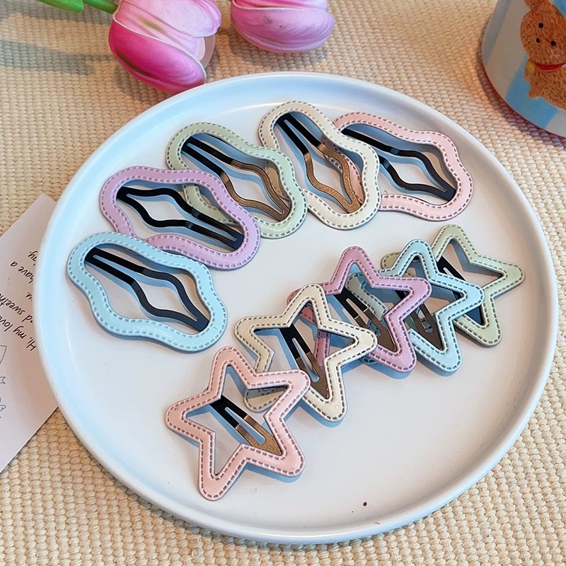 多巴胺马卡龙BB夹ins风 日韩可爱发夹刘海夹侧边夹碎发夹子发卡发饰 多色可选 妮妮饰品 pu云朵夹女性头饰详情图4