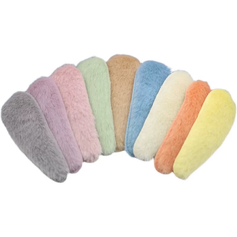 Autumn and winter plush BB clips, ins style, cute Japanese and Korean hair clips, bangs clips, side clips, broken hair clips, hair clips, hair accessories in multiple colors to choose from, Nini accessories, water drop clips, women's headwear Item Picture