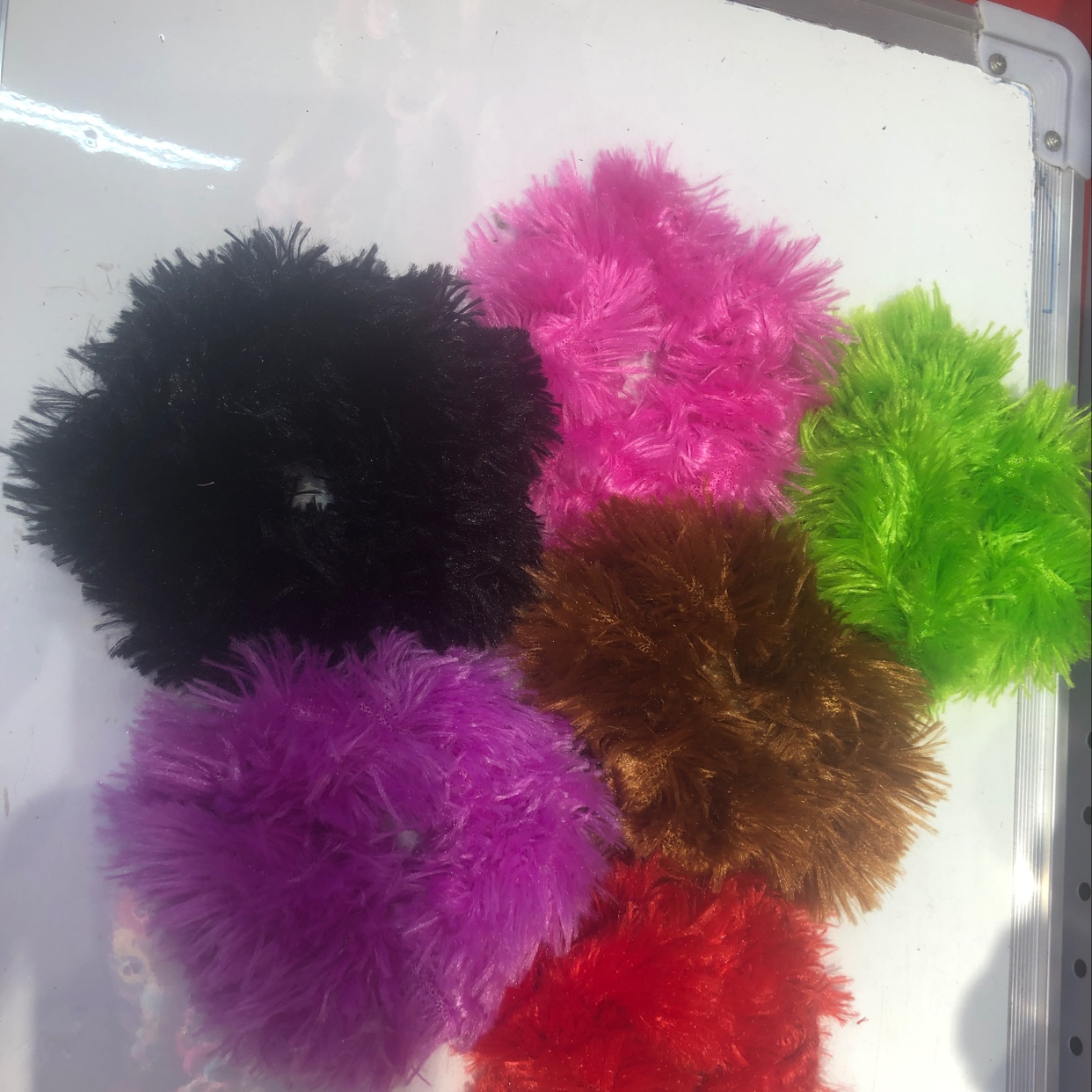 时尚孔雀毛毛发圈，新潮流行时尚夸张毛发饰饰品