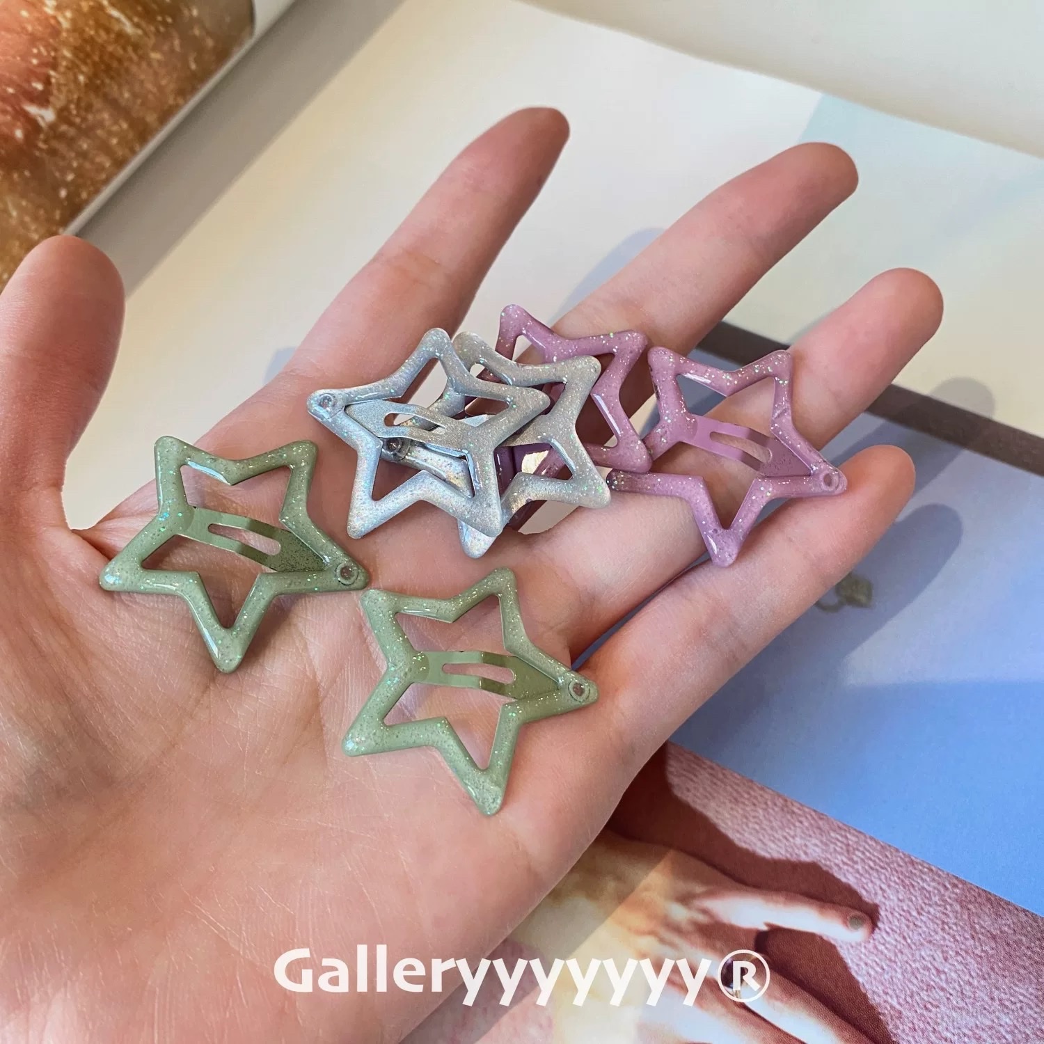 Dopamine macaron BB clip, ins style, Japanese and Korean cute hair clip, bangs clip, side clip, broken hair clip, hair clip, hair accessory, multiple colors to choose from, Nini accessory, star water drop clip, women's headwear, headwear, headwear detail image 4