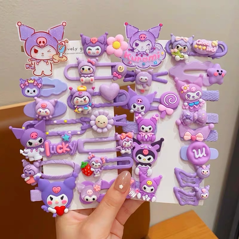 女童碎发夹卡通库洛米刘海夹可爱宝宝发饰儿童发卡侧边夹子不伤发