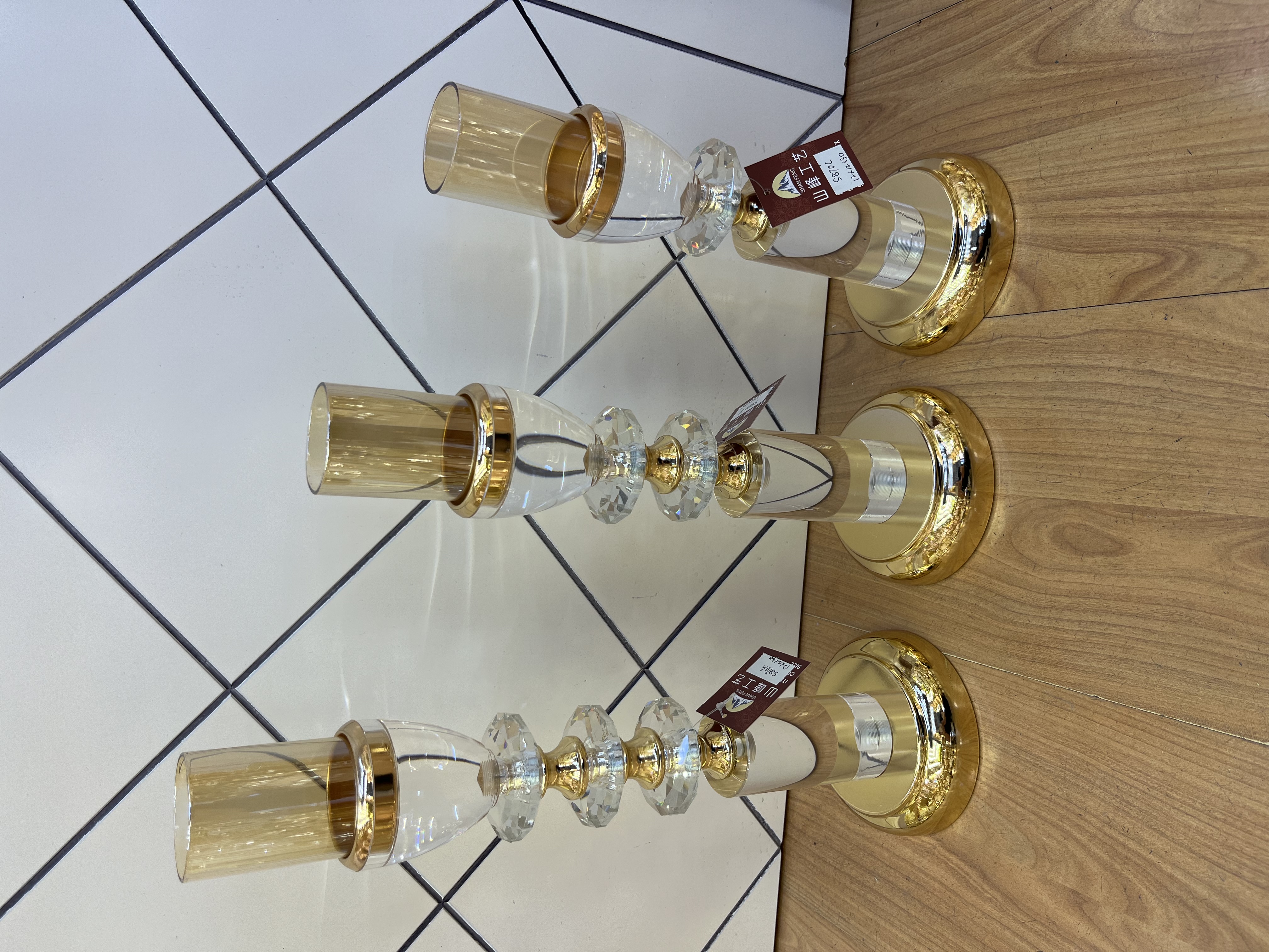 S870C新款烛台 水晶玻璃烛台 金属烛台 欧式烛台装饰工艺品详情图4