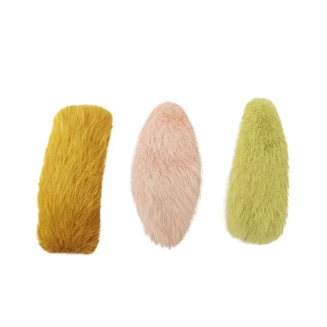 秋冬毛绒BB夹ins风 日韩可爱发夹刘海夹侧边夹碎发夹子发卡发饰 多色可选 妮妮饰品 方夹女性头饰详情图3