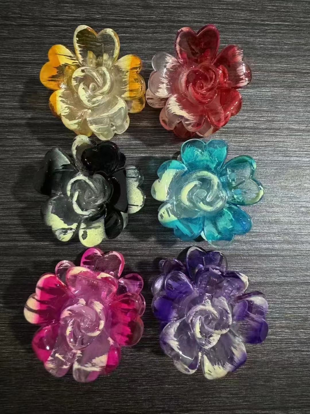 韩系花朵抓夹头饰发饰 鸡蛋花时尚女士头饰发夹 鲨鱼夹流行饰品妮妮饰品 糖果色 马卡龙色 女性头饰白底实物图