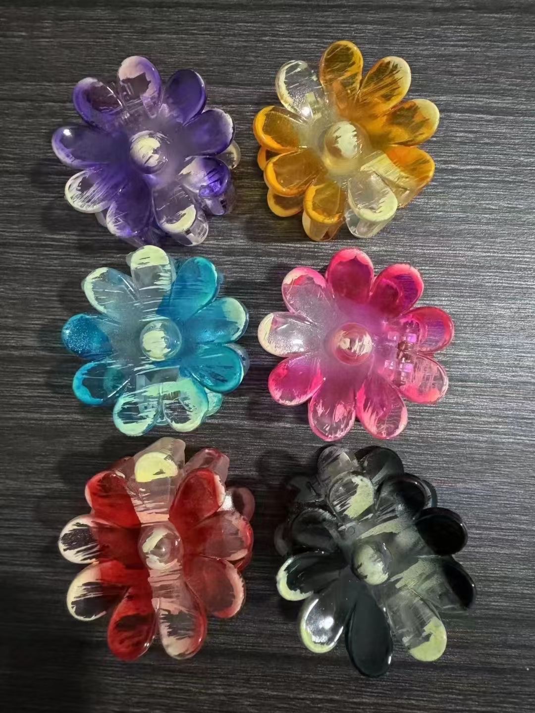 韩系花朵抓夹头饰发饰 鸡蛋花时尚女士头饰发夹 鲨鱼夹流行饰品妮妮饰品 糖果色 马卡龙色 女性头饰详情图2