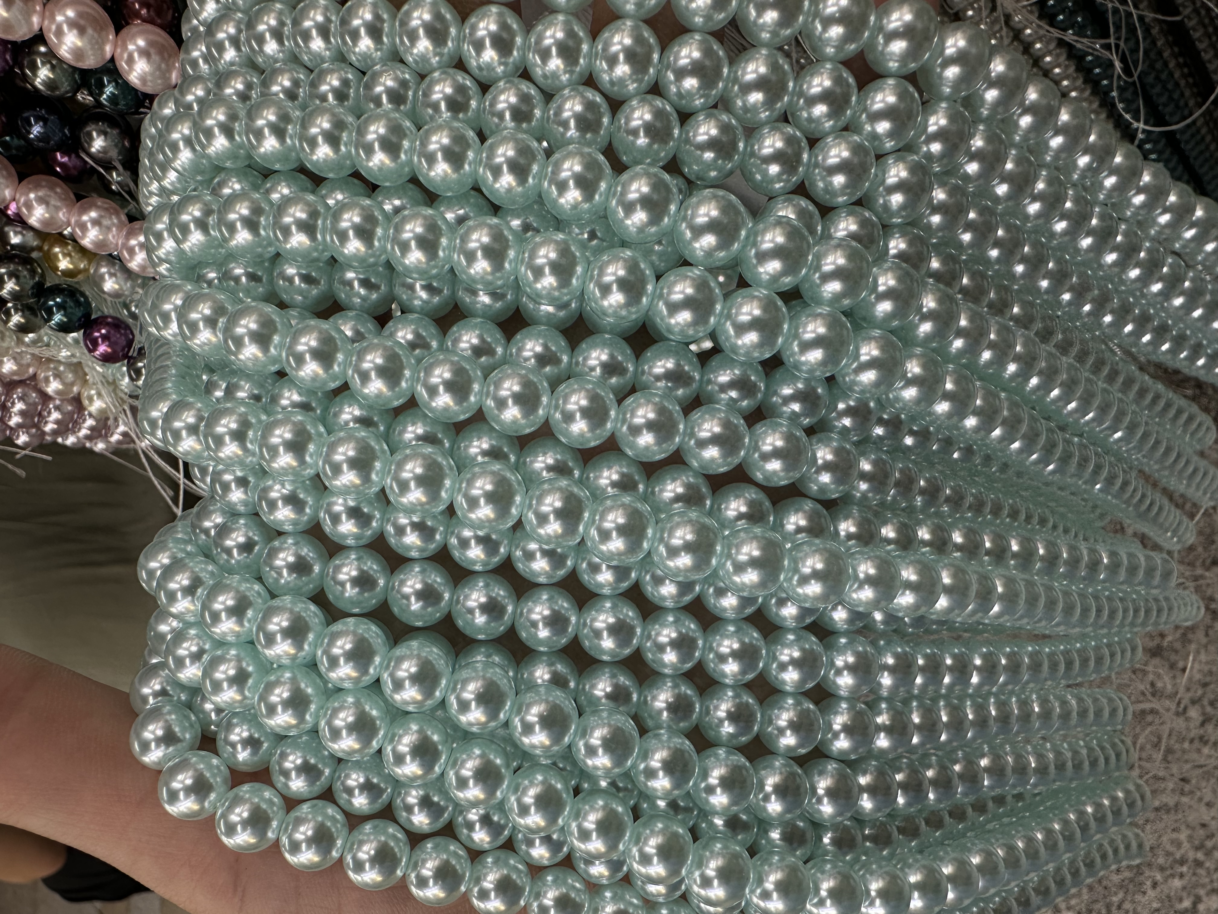 琉璃珠散珠 烤漆珠 手工DIY首饰材料 散珠批发 珠宝配饰 琉璃珠手链材料详情图3