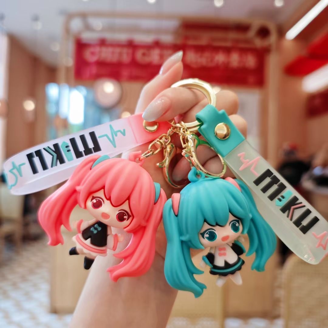 可爱萌萌初音钥匙扣挂件汽车链公仔学生书包挂饰女情侣小礼品批发公仔pvc公仔pvc