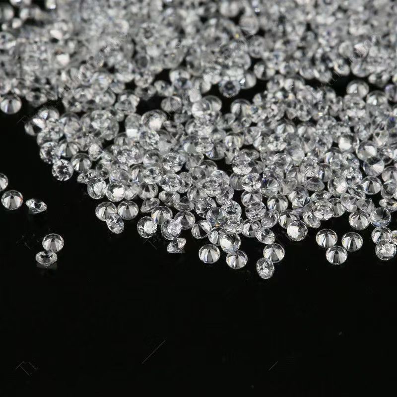 0.7-3.0mm round white zircon rough stone DIY diamond touch-up, small small diamond ring, stud earrings, jewelry accessories, loose diamonds, white rhinestone nail art, soft clay diamond ball, white rhinestone nail art Application Scenario