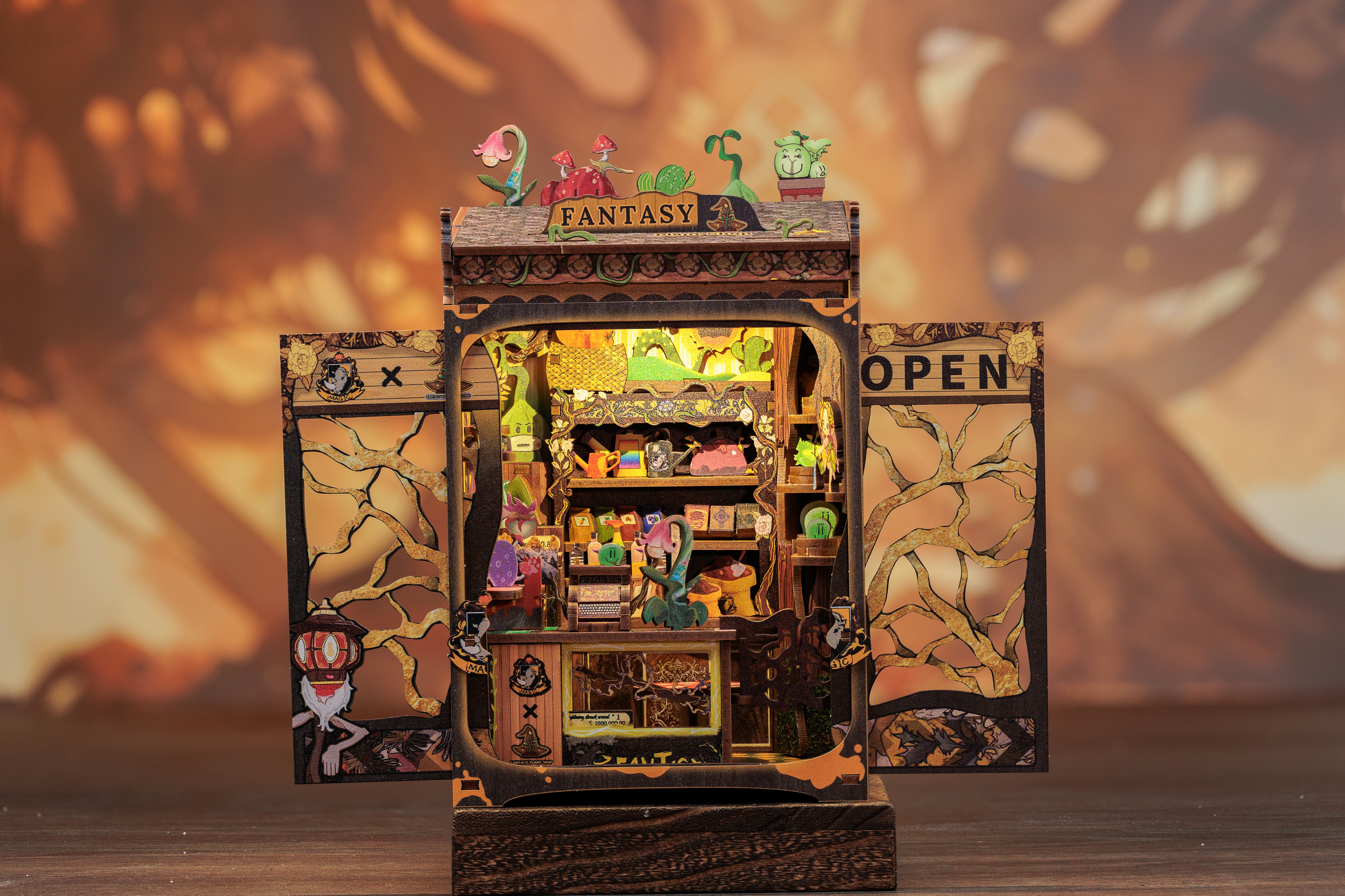 MF01 Series bookstand puzzle with light details Picture