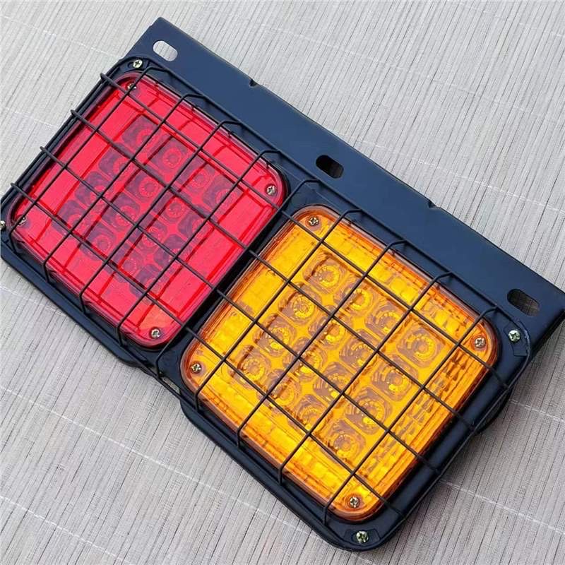 Luz trasera con red de hierro luz trasera electrónica led conjunto de la luz trasera de la camioneta 24v dirección del remolque luz de retroceso Specification image