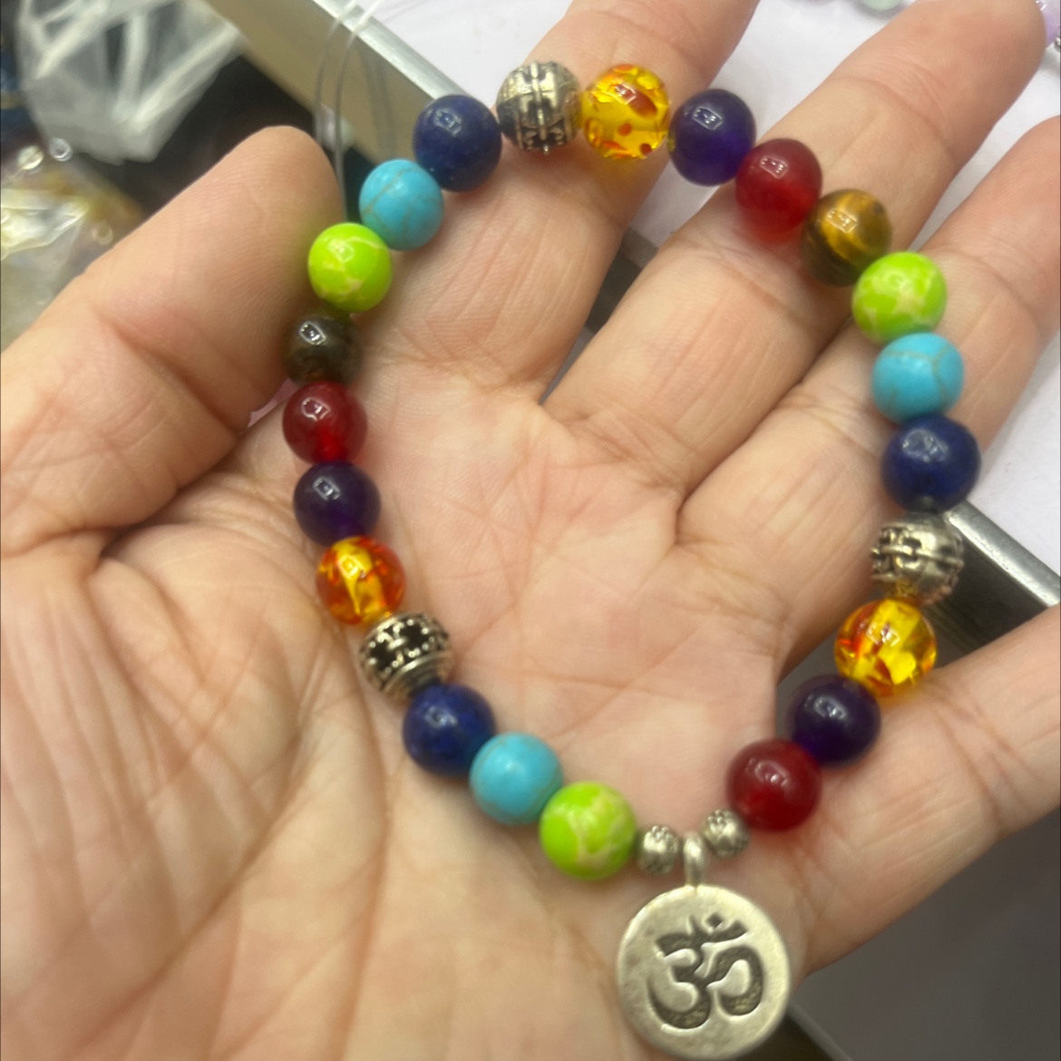 七脉轮手链文玩手串细节图