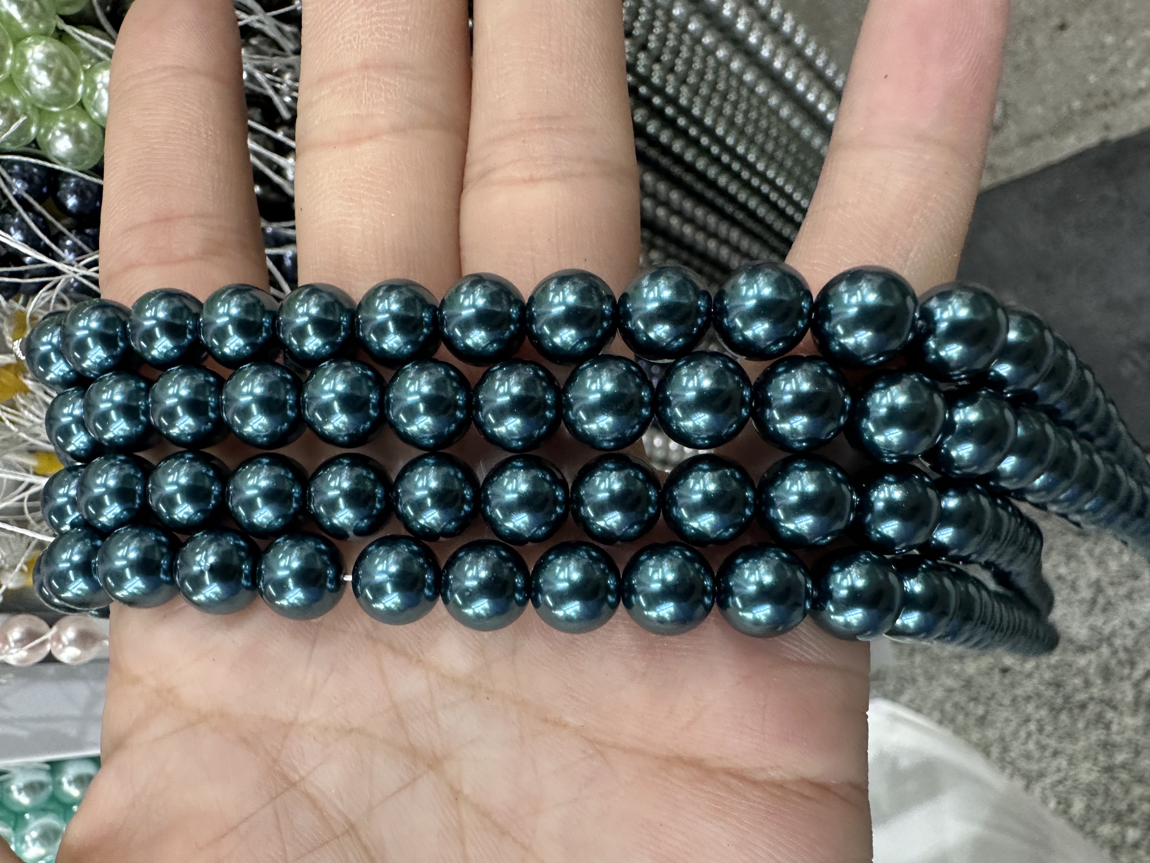 琉璃珠散珠 烤漆珠 手工DIY首饰材料 散珠批发 珠宝配饰 琉璃珠手链材料详情图5