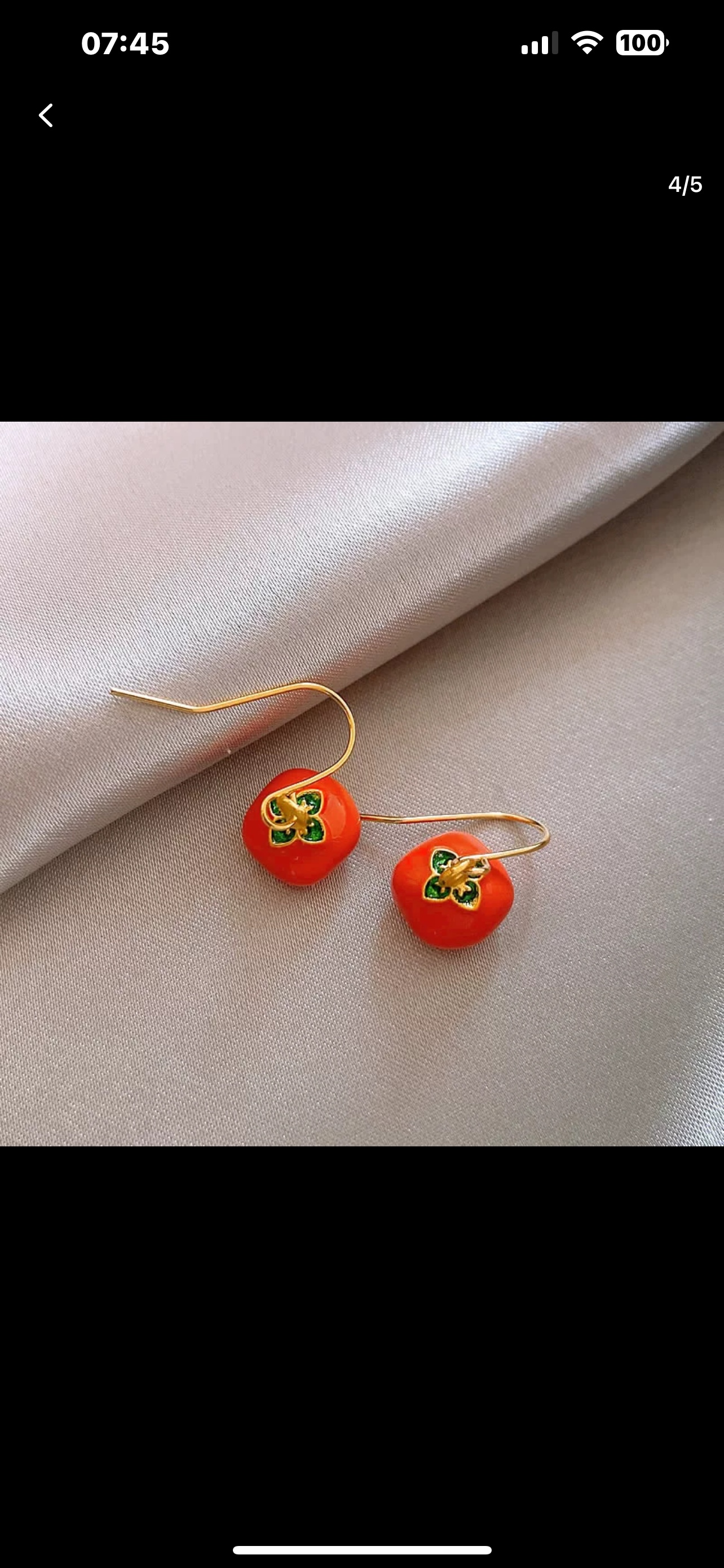 柿子耳环亮片燕尾蝴蝶结幸运绳