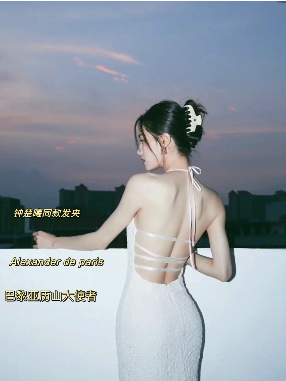 大牌高版发夹法国压力山钟楚曦明星同款醋酸抓夹发卡后脑勺鲨鱼夹详情图5