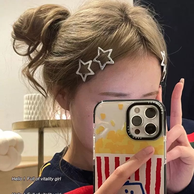 Dopamine macaron BB clip, ins style, Japanese and Korean cute hair clip, bangs clip, side clip, broken hair clip, hair clip, hair accessory, multiple colors to choose from, Nini accessory, star water drop clip, women's headwear, headwear, headwear detail image 6