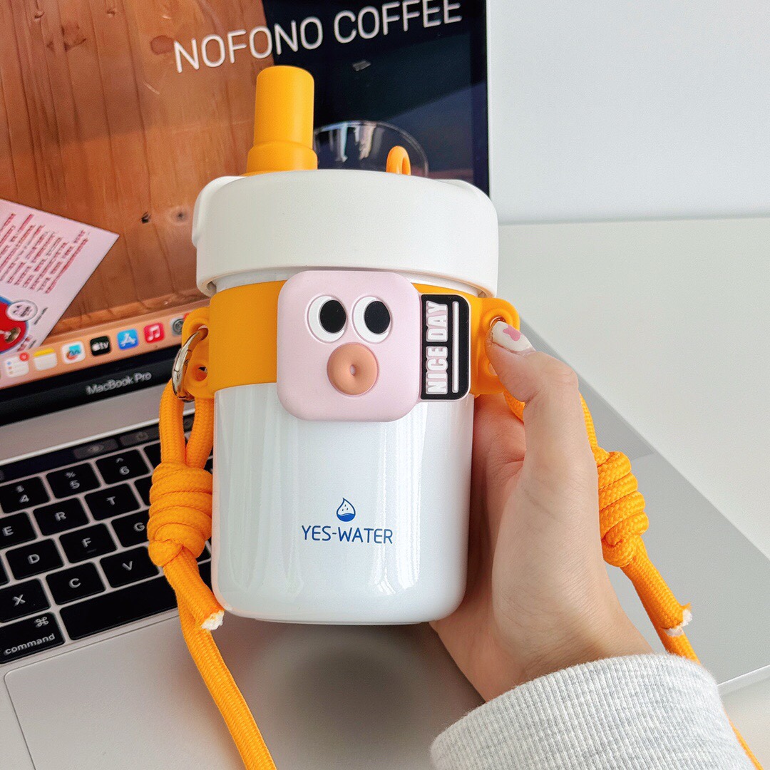 搞怪趣味保温杯水杯保温大容量斜挎详情图7