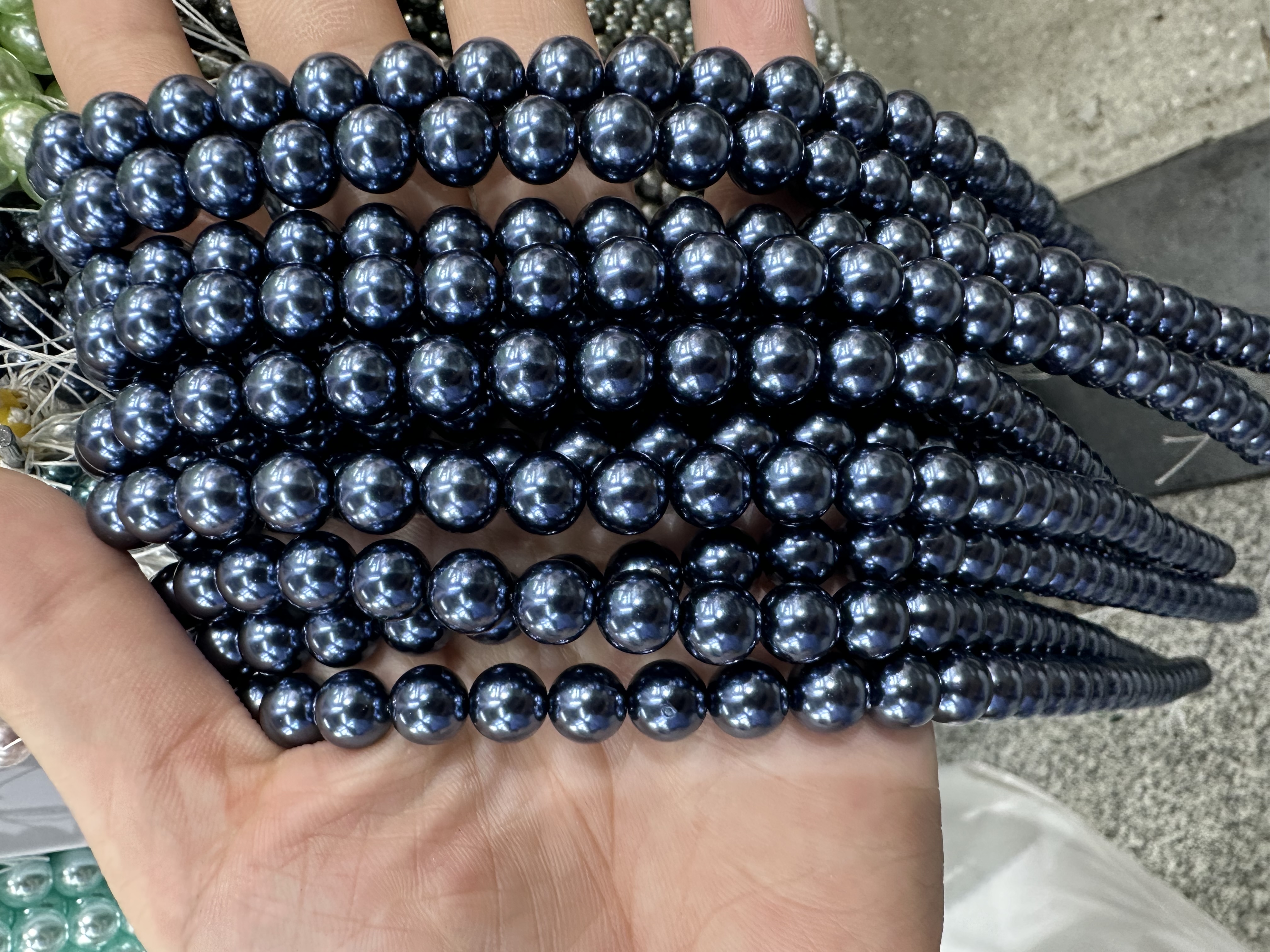 琉璃珠散珠 烤漆珠 手工DIY首饰材料 散珠批发 珠宝配饰 琉璃珠手链材料详情图6