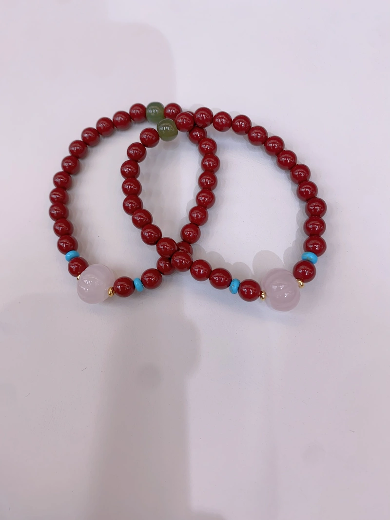 Natural Cinnabar Pumpkin Pure Heart Bracelet For Women
Vermilion
New Chinese Style String String