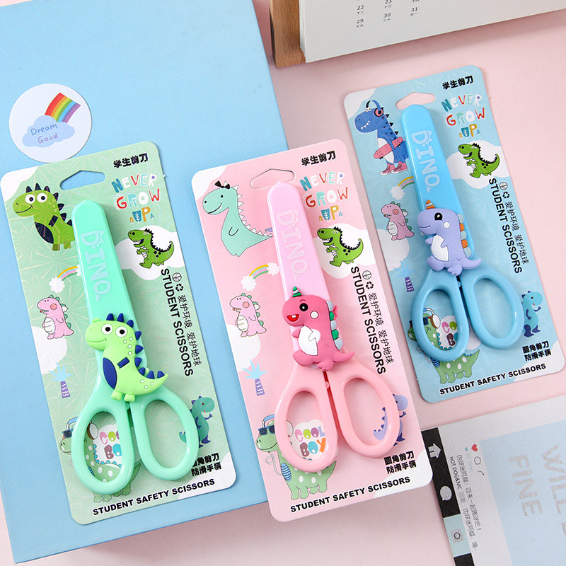Sanrio Dinosaur Capibala Children's Craft Scissors Cartoon High Appearance Level Students Craft Creative Paper-Cut Scissors Cartoon Animal Stainless Steel Scissors Application Scenario