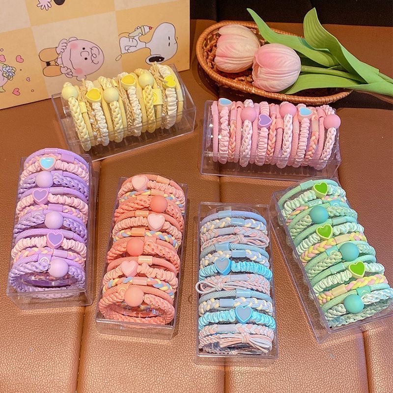 Children's Day, New Year's Day, colorful hair bands, high appearance level, girls' bun heads, ponytails, hair bands, and hair ties Specification image