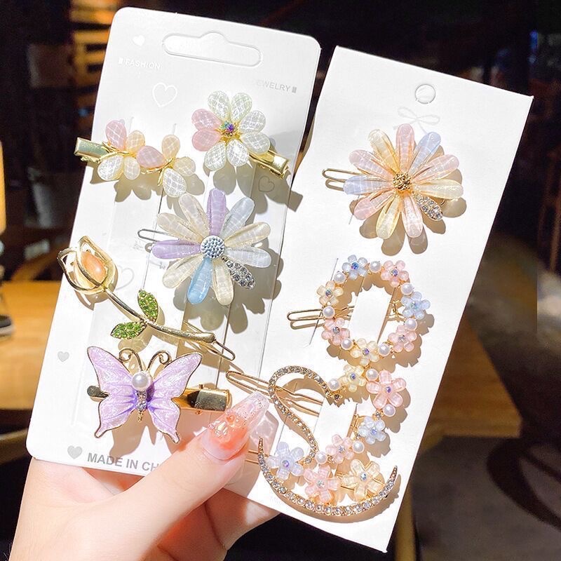 Fresh and delicate petal hair clips, flower hair clips, internet-famous style side clips, Korean clips, hair accessory clips, headwear clips Item Picture