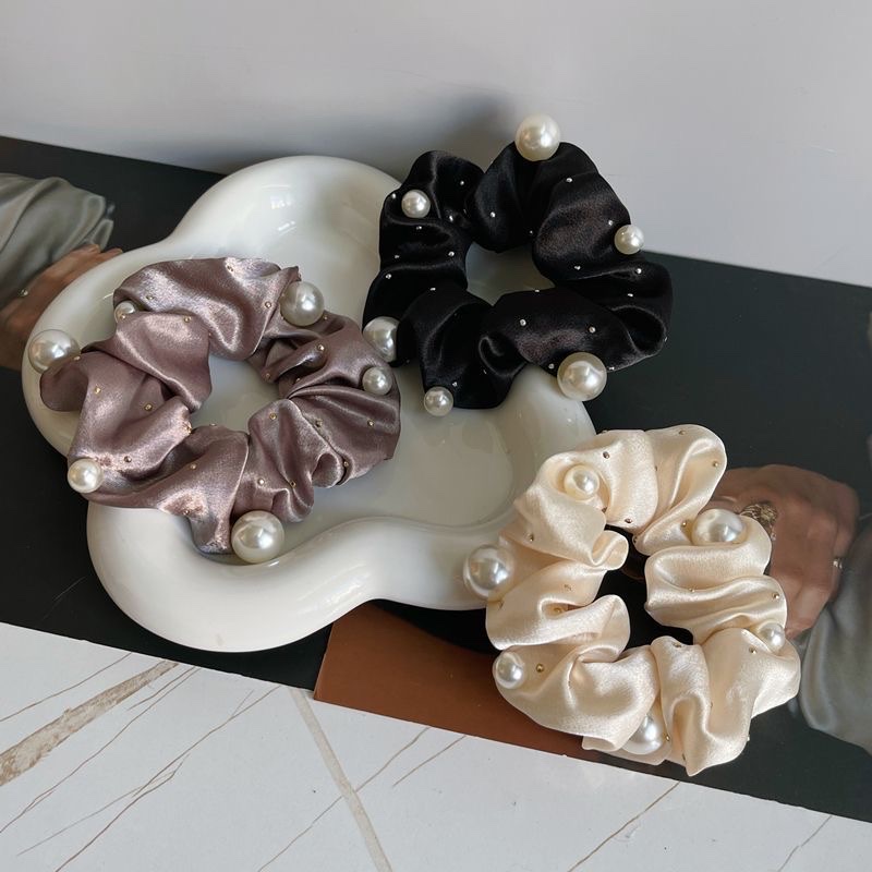 2024 Autumn/Winter permed diamond large intestine circle high-elasticity hair band, hair accessory hair band detail image 3