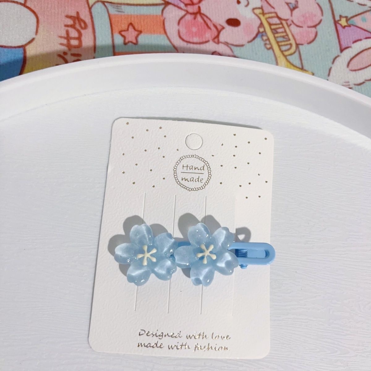 Summer fresh jelly-colored flower hair clips, high appearance level, sweet and girlish style, side duckbill hair clips, hair accessories detail image 3