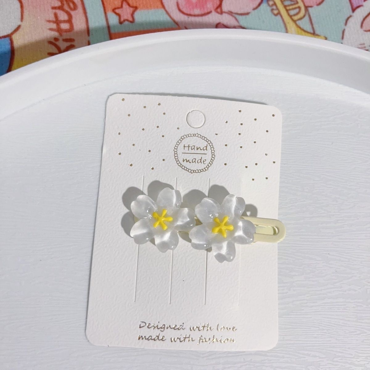 Summer fresh jelly-colored flower hair clips, high appearance level, sweet and girlish style, side duckbill hair clips, hair accessories detail image 5