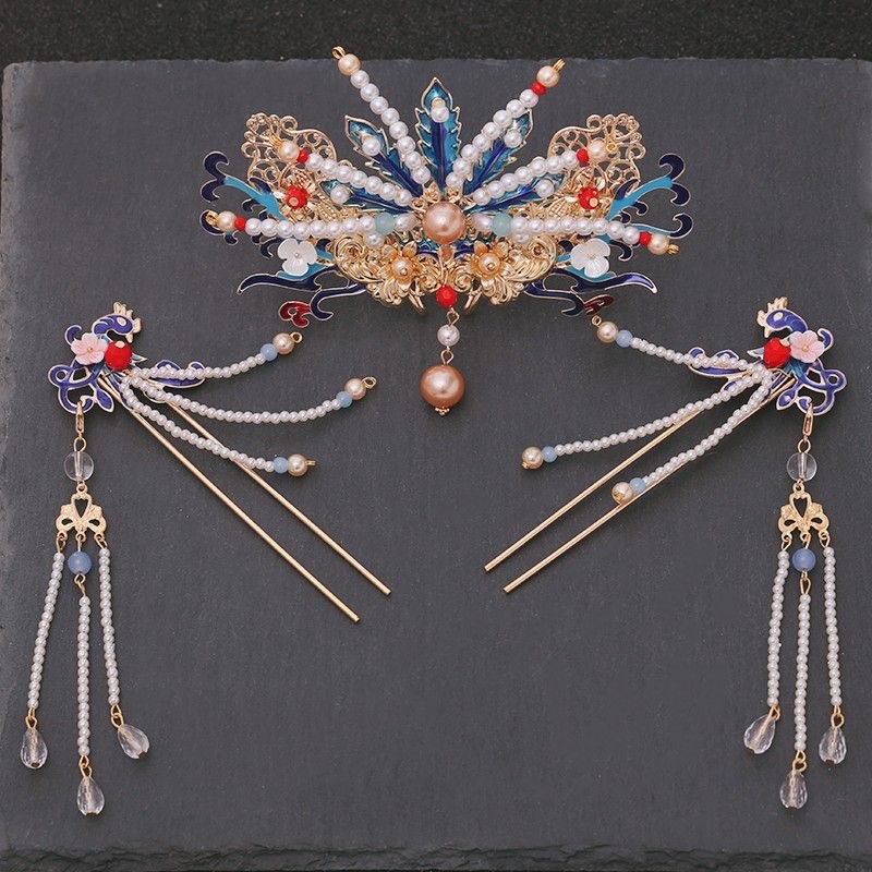 Hanfu headwear, women's accessories, hairpins, ancient costume hair accessories, ancient-style hair clips, tassels, hair hairpins, fairy-like women's suits, step shaking Application Scenario