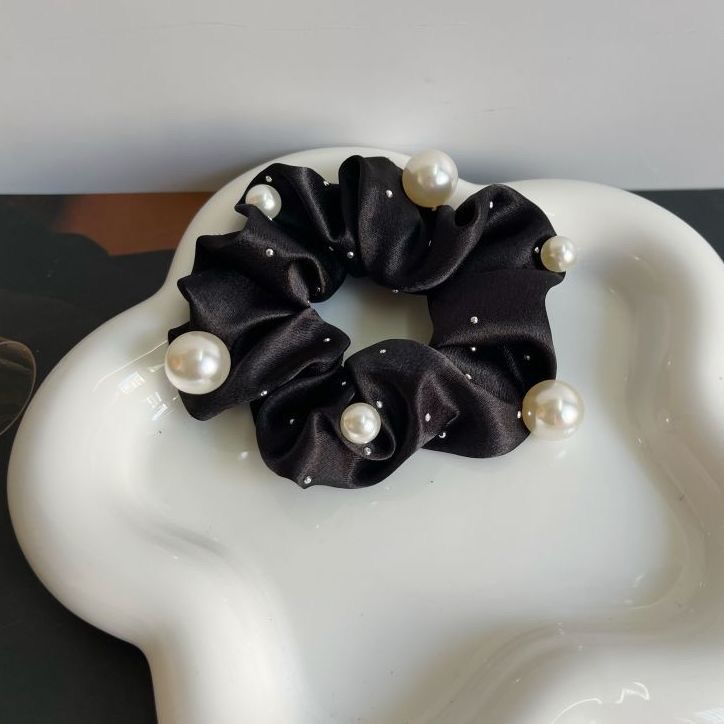 2024 Autumn/Winter permed diamond large intestine circle high-elasticity hair band, hair accessory hair band details Picture