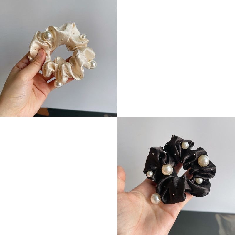 2024 Autumn/Winter permed diamond large intestine circle high-elasticity hair band, hair accessory hair band Item Picture