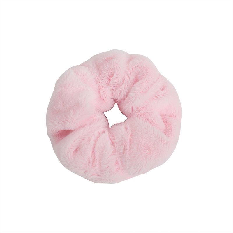 2024 Autumn/Winter rabbit fleece high-elasticity large intestine hair band simple style hair accessory hair band detail image 9