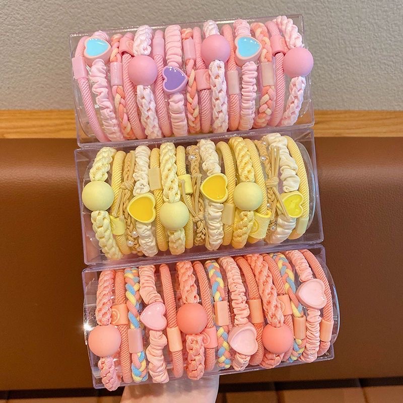 Children's Day, New Year's Day, colorful hair bands, high appearance level, girls' bun heads, ponytails, hair bands, and hair ties details Picture