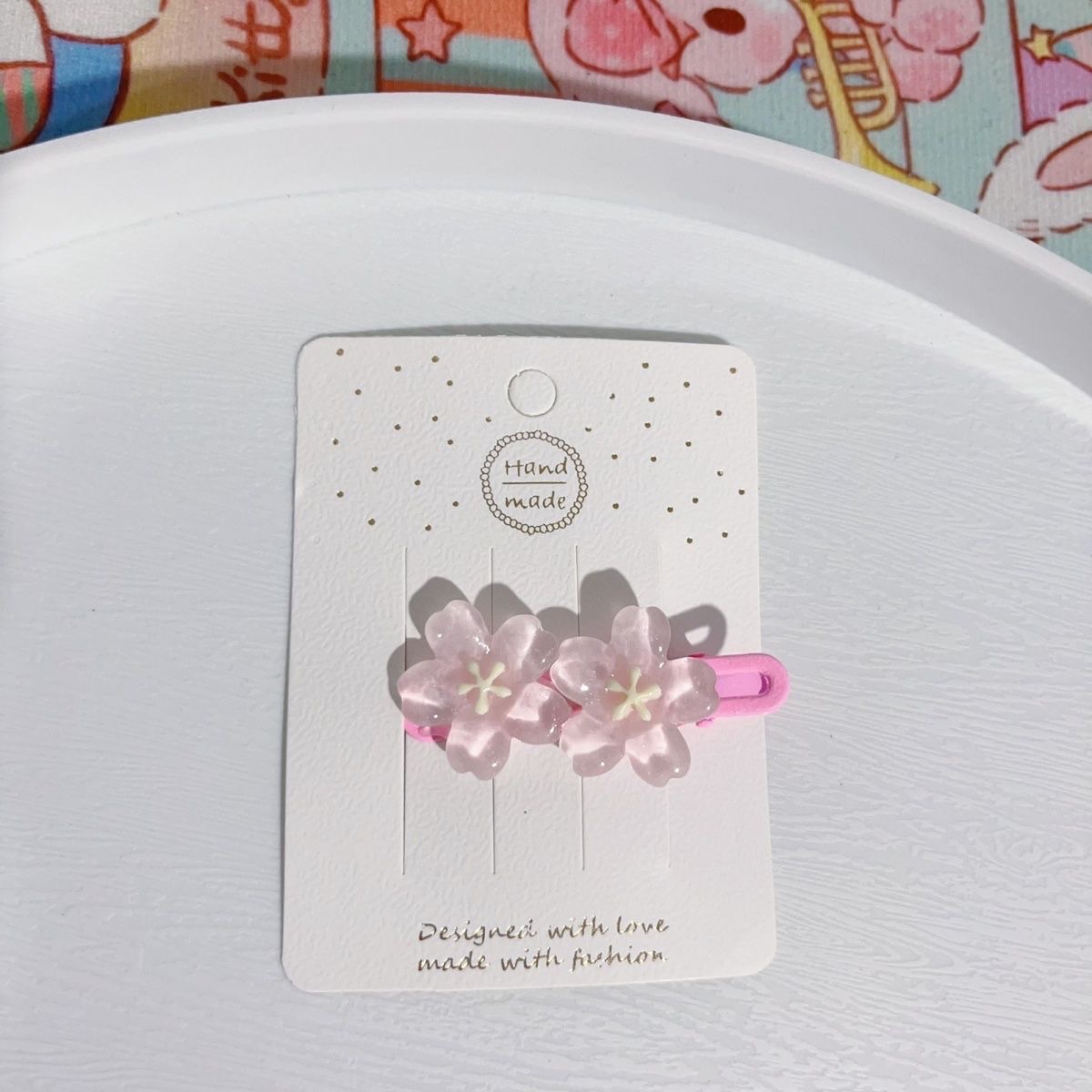 Summer fresh jelly-colored flower hair clips, high appearance level, sweet and girlish style, side duckbill hair clips, hair accessories detail image 2