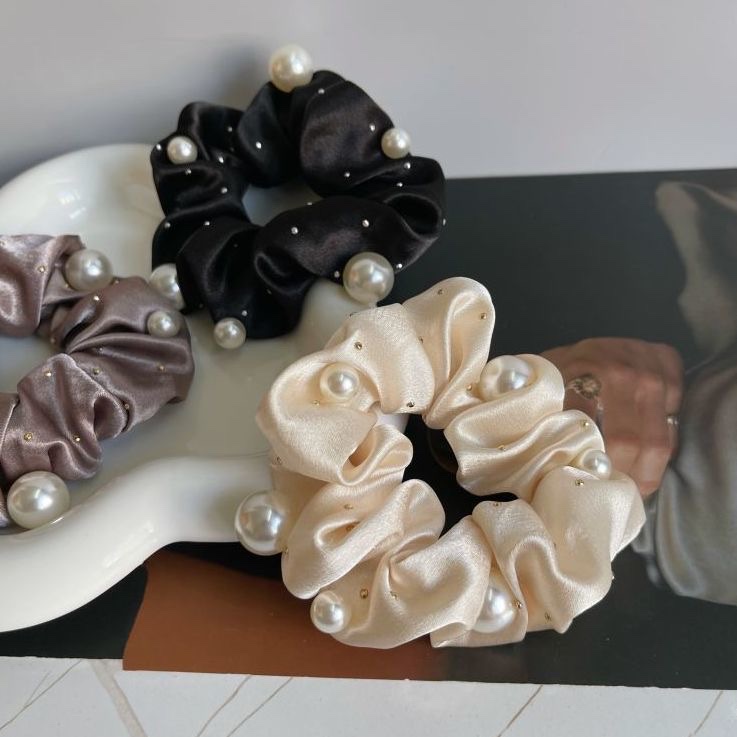 2024 Autumn/Winter permed diamond large intestine circle high-elasticity hair band, hair accessory hair band