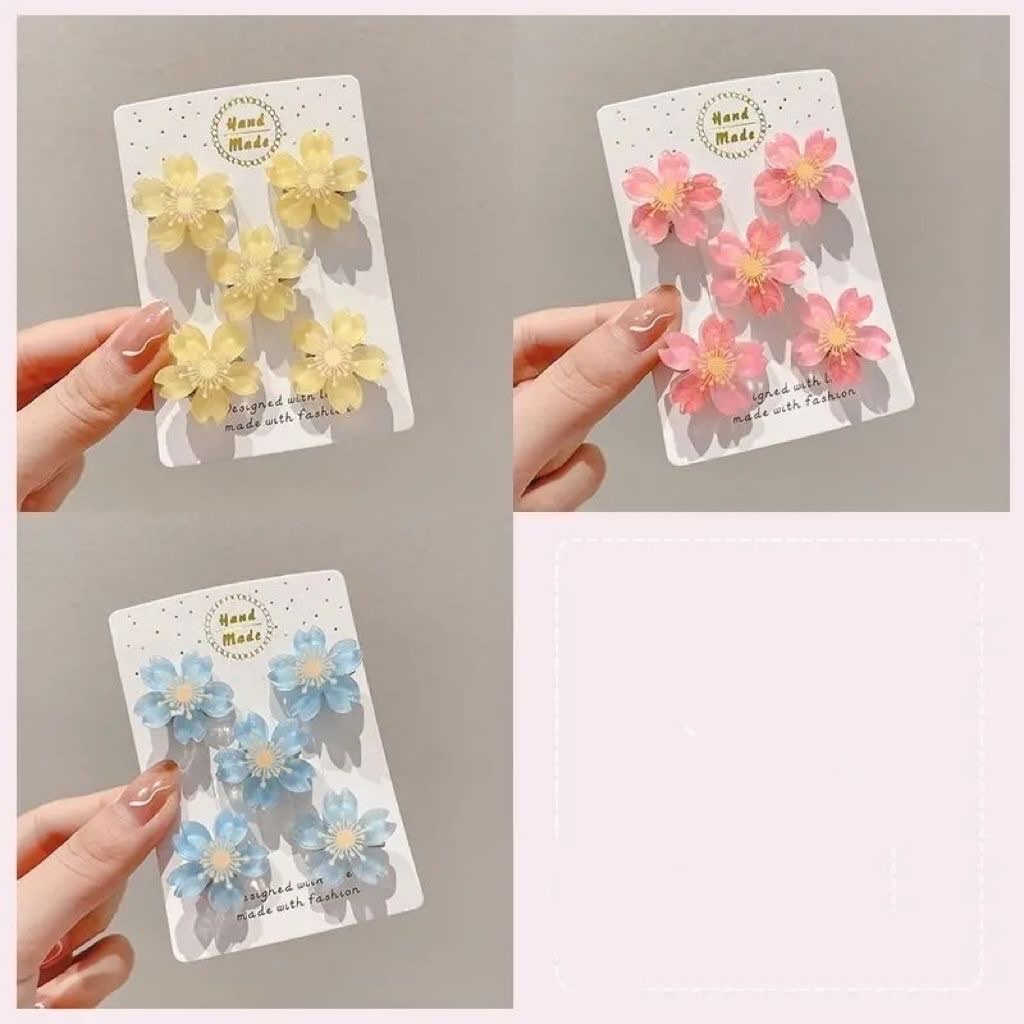 樱花小夹子花朵发卡可爱公主发夹新款小女孩碎发侧边刘海夹子头饰详情图2