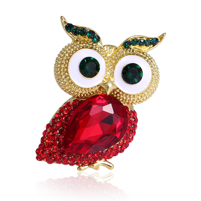 The Owl xi o Pokemon series rose brooch is decorated with blue zircon and features a zircon crown design that is exquisite and fashionable Specification image