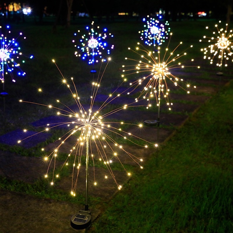 Cross-border solar ground-mounted smoke lanterns, led copper wire flashing lights, outdoor waterproof courtyard villa decoration, Christmas lights, Christmas tree, Christmas supplies Application Scenario