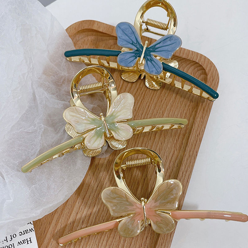 The same style as Yu Shuxin's butterfly claw clip, large 2024 new high-end shark clip, a best-selling headwear for the back of the head