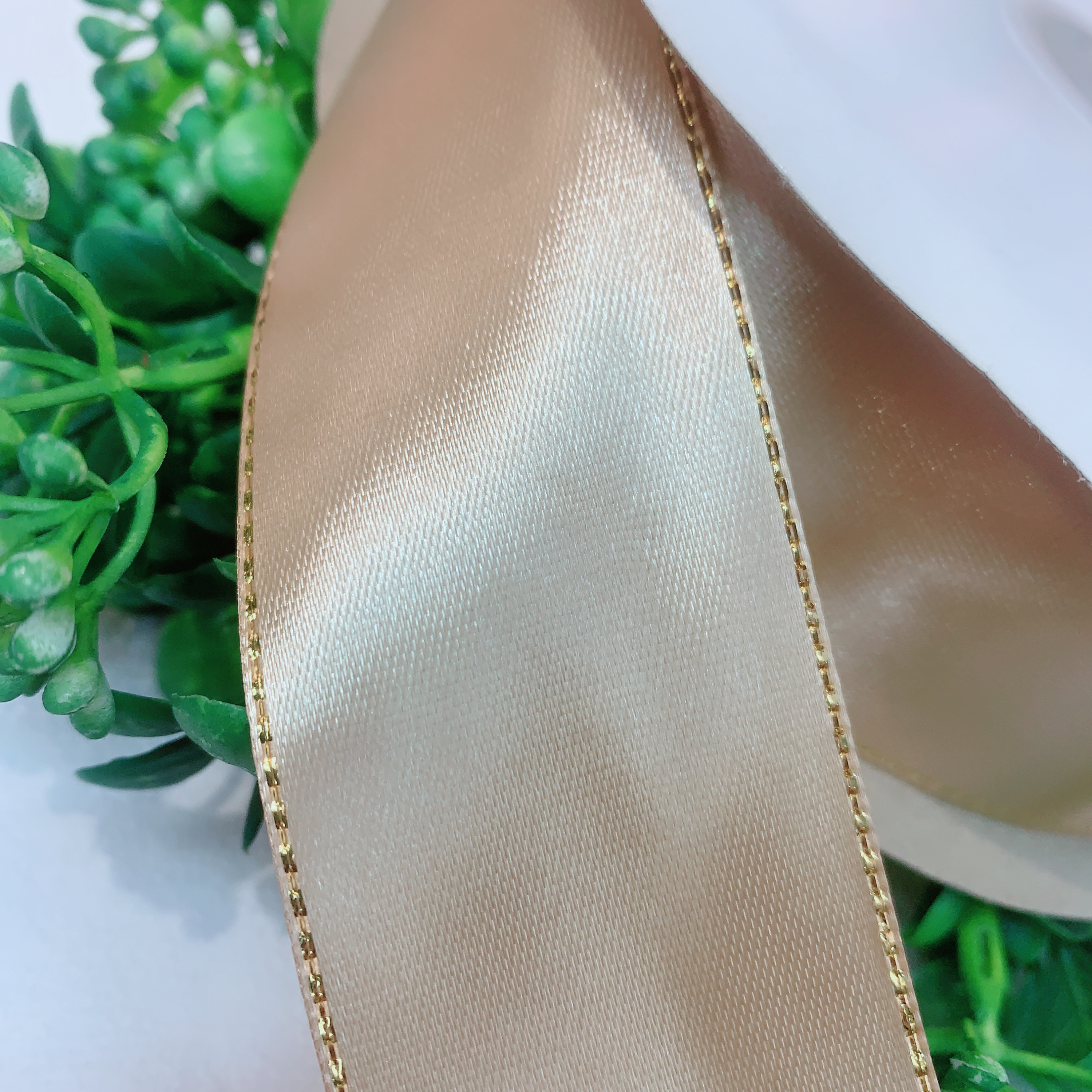 4厘米酒红色金边礼品鲜花水果丝带包装彩带蛋糕盒印字个性定制织带丝带细节图