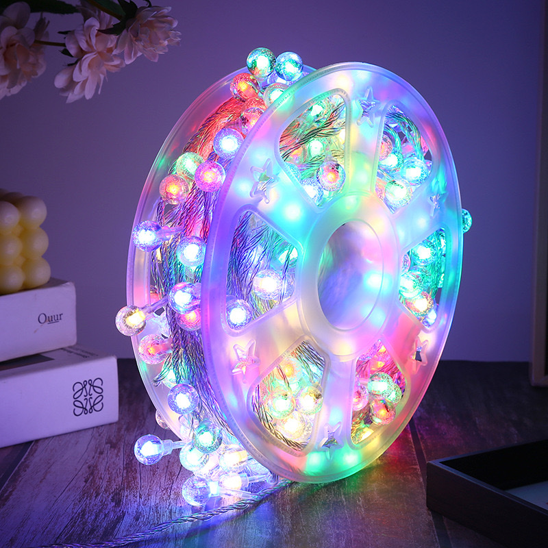 LED outdoor camping light strings, flashing lights, colored light strings, Christmas festive atmosphere decorative lights, Christmas supplies Specification image